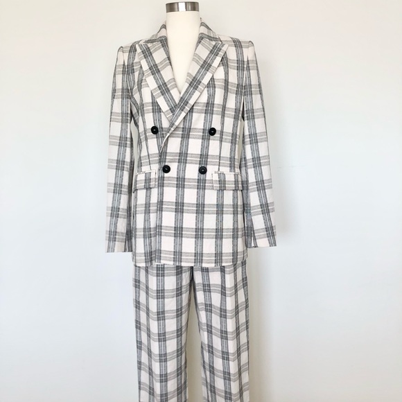 NWT Zara Cropped Checkered Plaid Pants - Picture 9 of 10